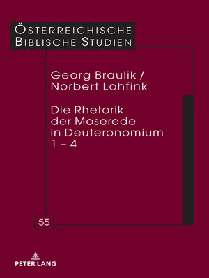 cover image of Die Rhetorik der Moserede in Deuteronomium 1 – 4